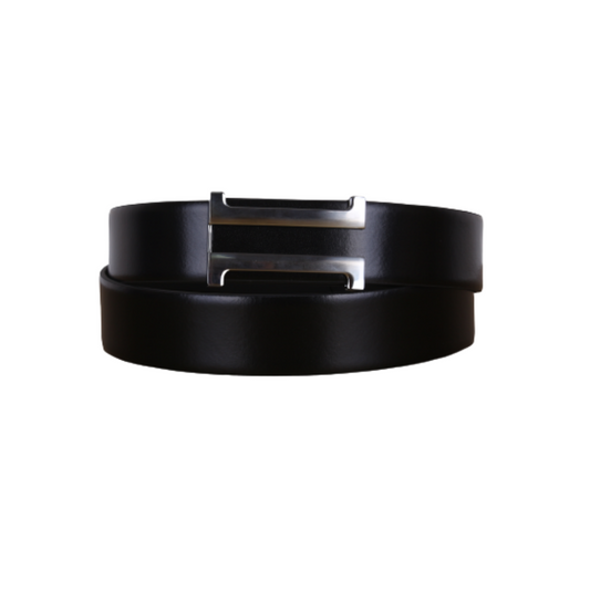 Navy Blue Natural Leather Belt