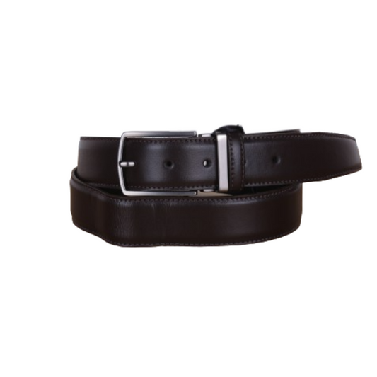 Black Color Natural Leather Adjustable Fit Belt