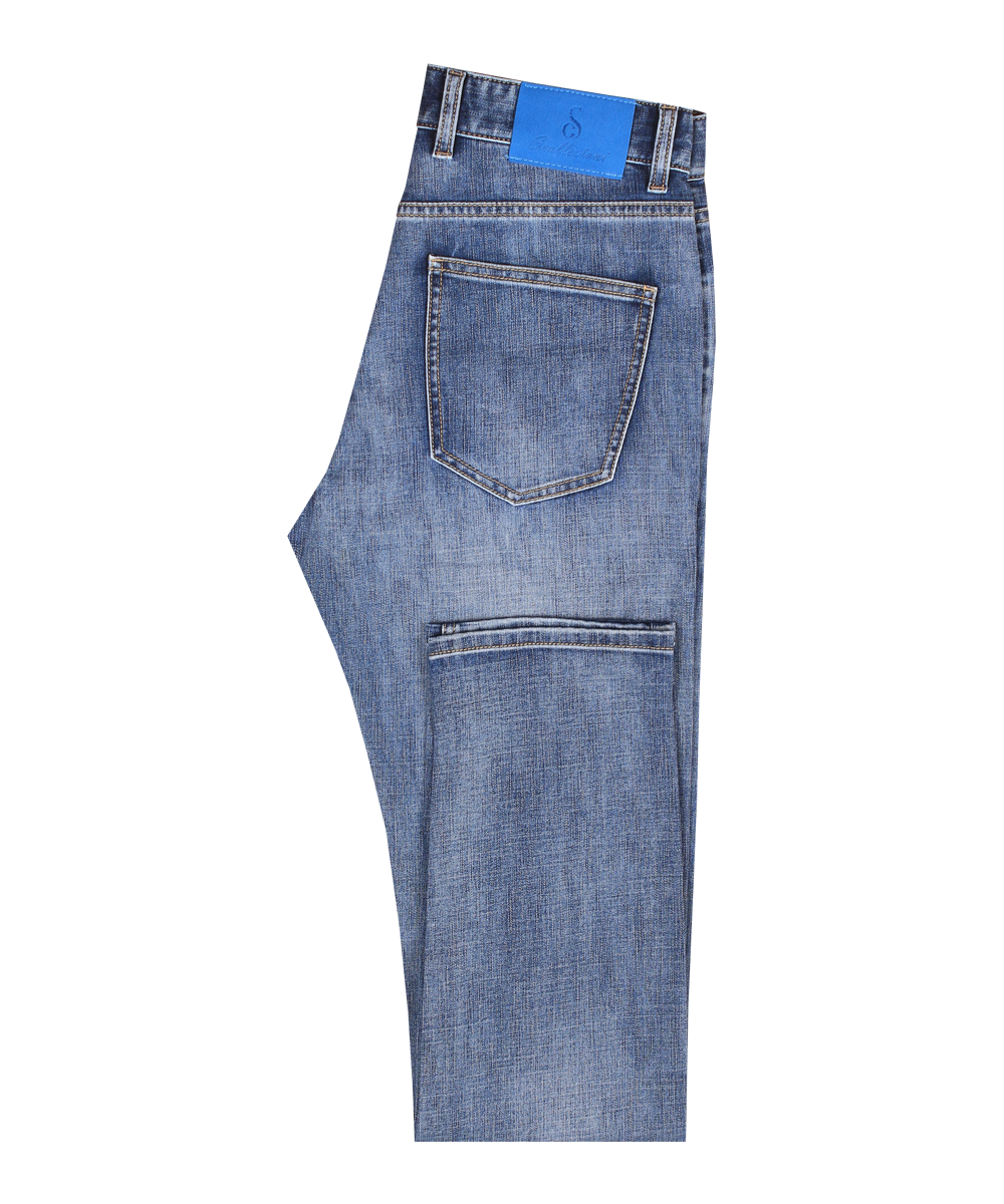 Scallezioni Men's Regular Fit Straight Jeans