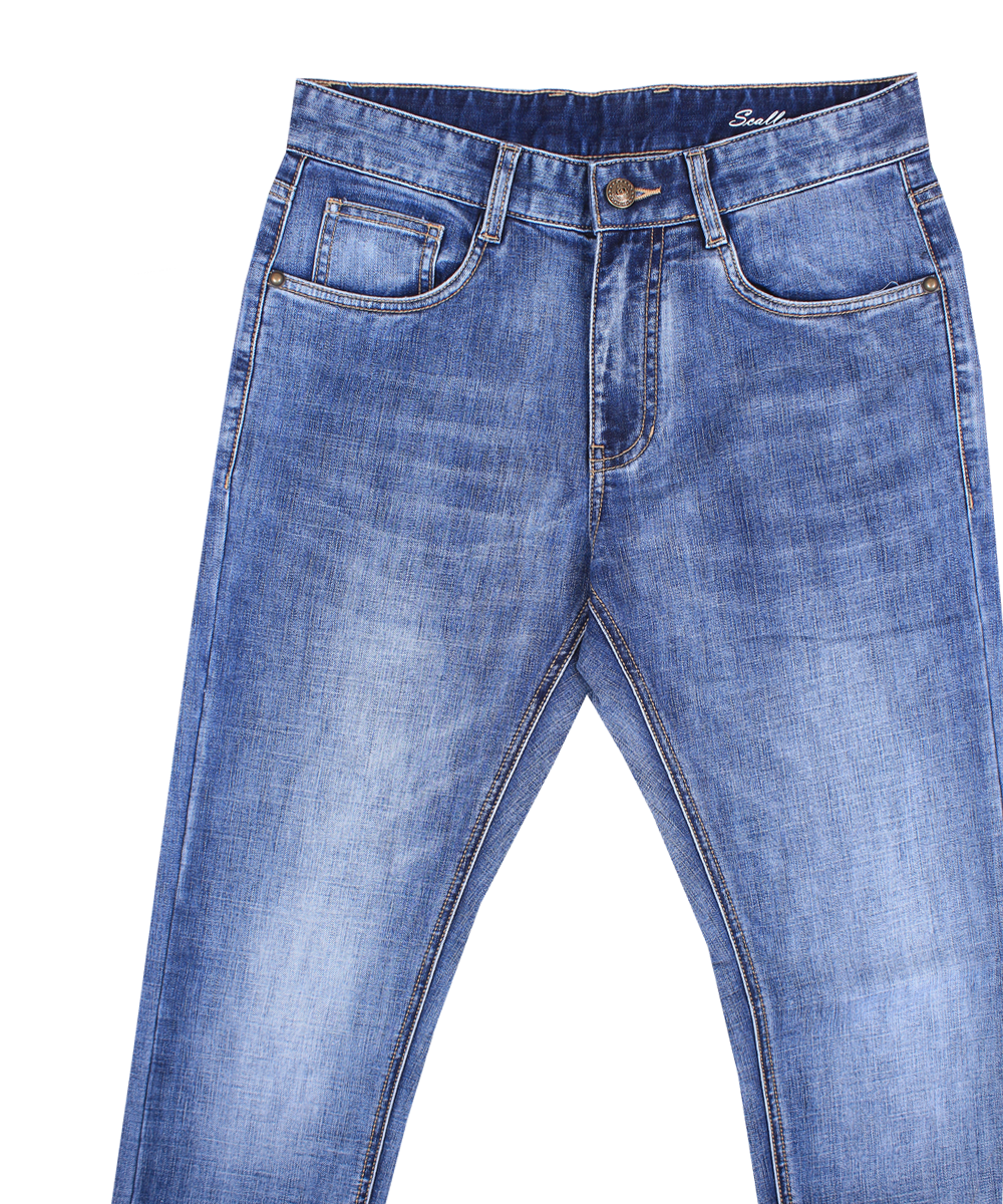 Scallezioni Men's Regular Fit Straight Jeans