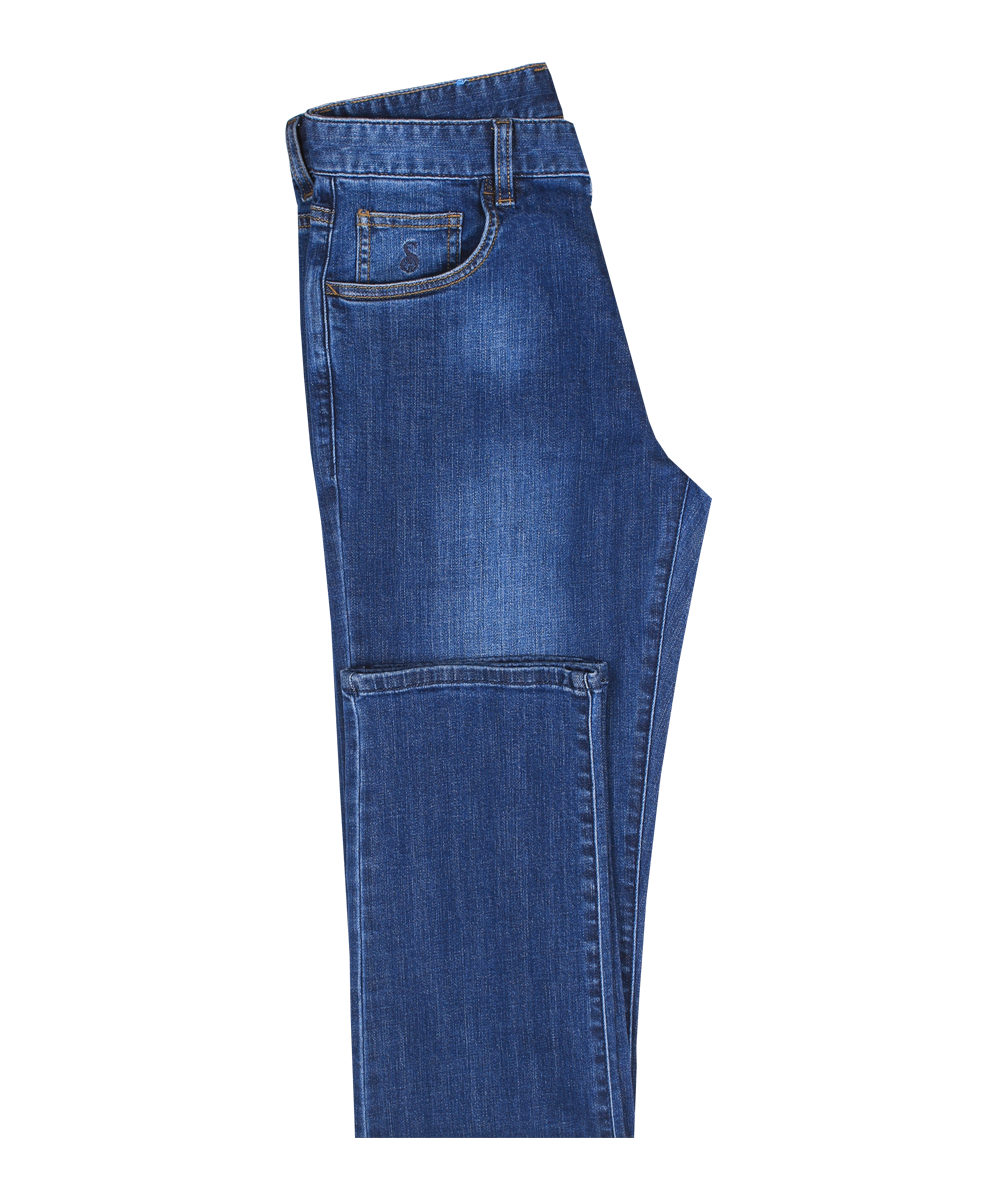 Scallezioni Men's Flex Waist Blue Jeans