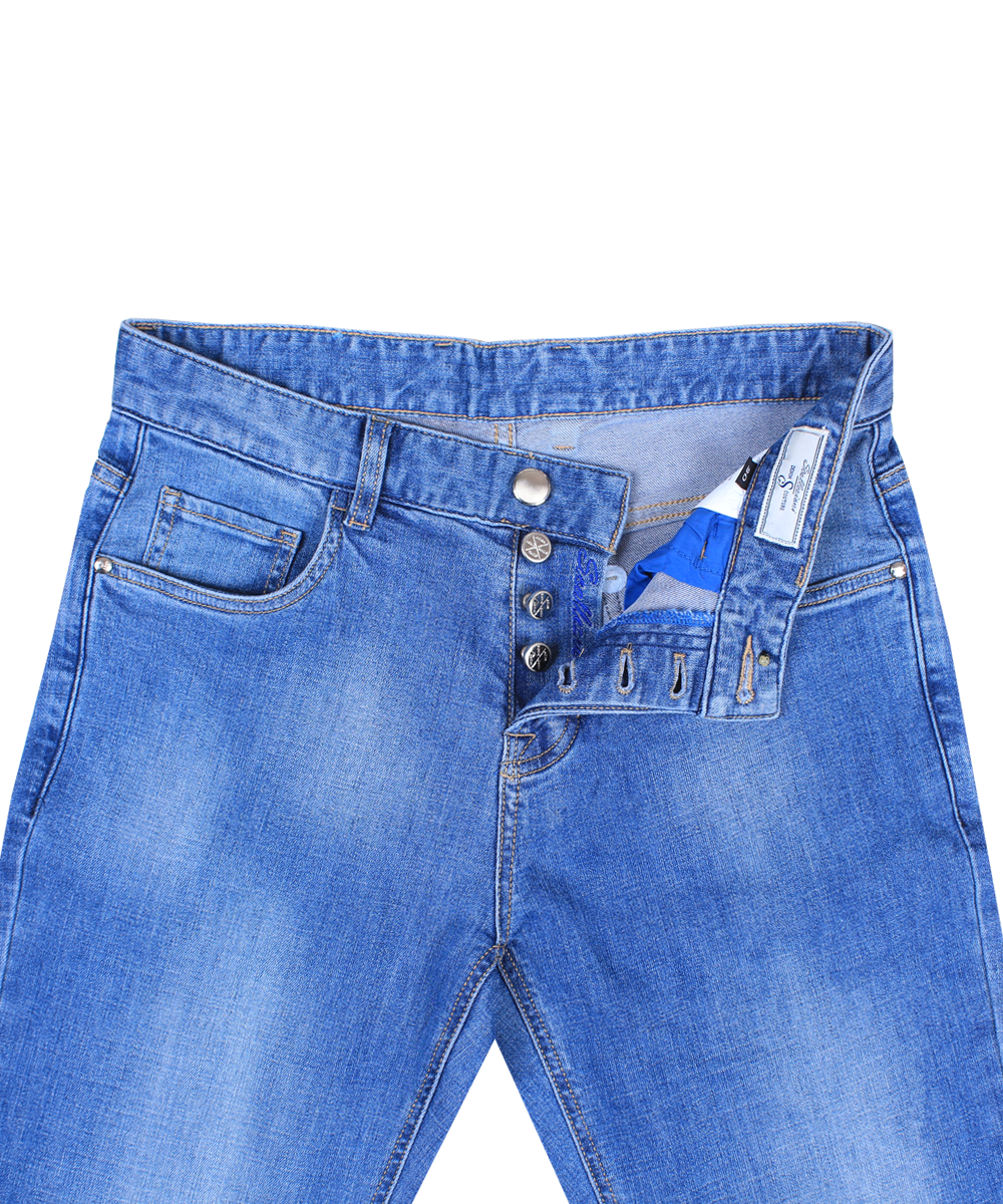 Scallezioni Men's 4 Button Jeans