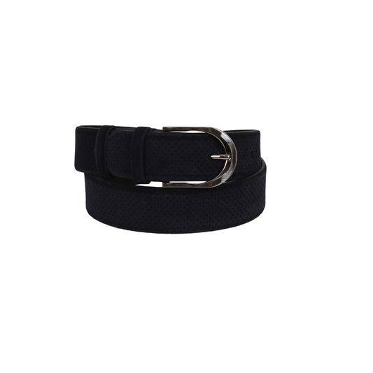 Navy Blue Casual Belt With Texture