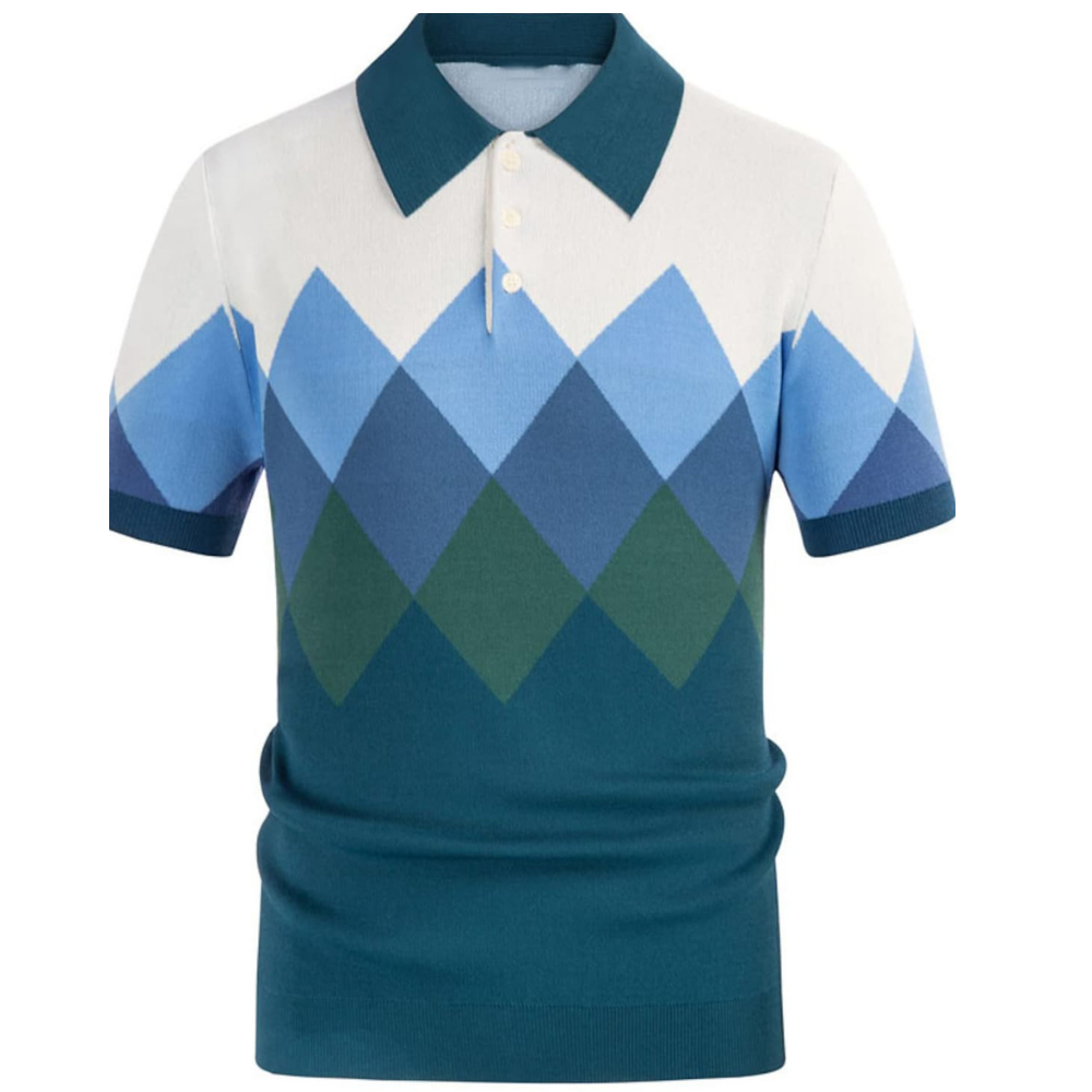 Men's Casual Knit Short Sleeve Polo