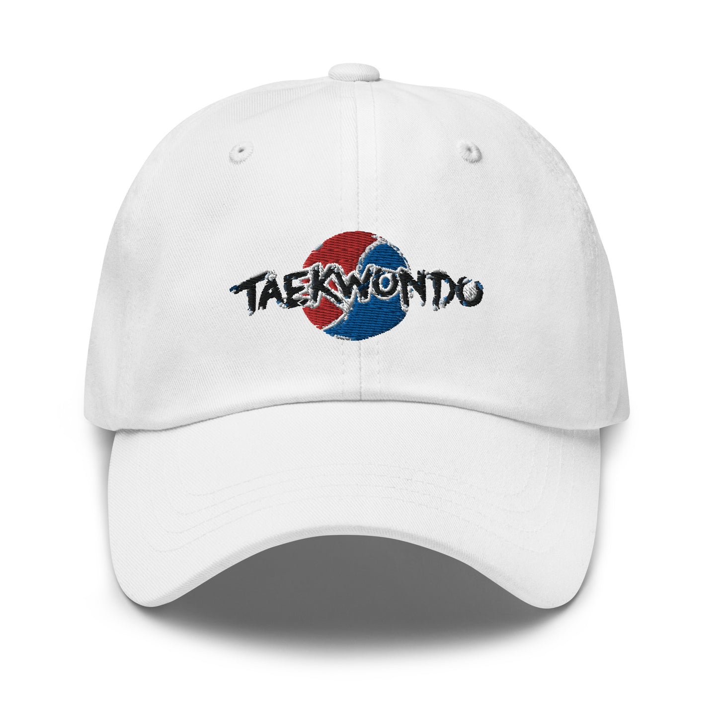 White Taekwondo printed  hat