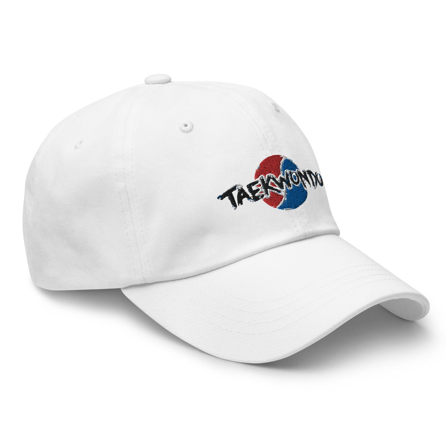 White Taekwondo printed  hat