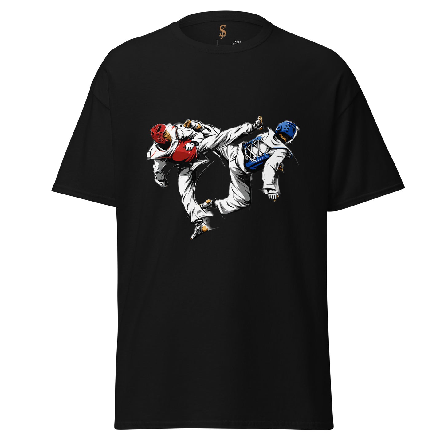 Taekwondo Printed  Black T-Shirt