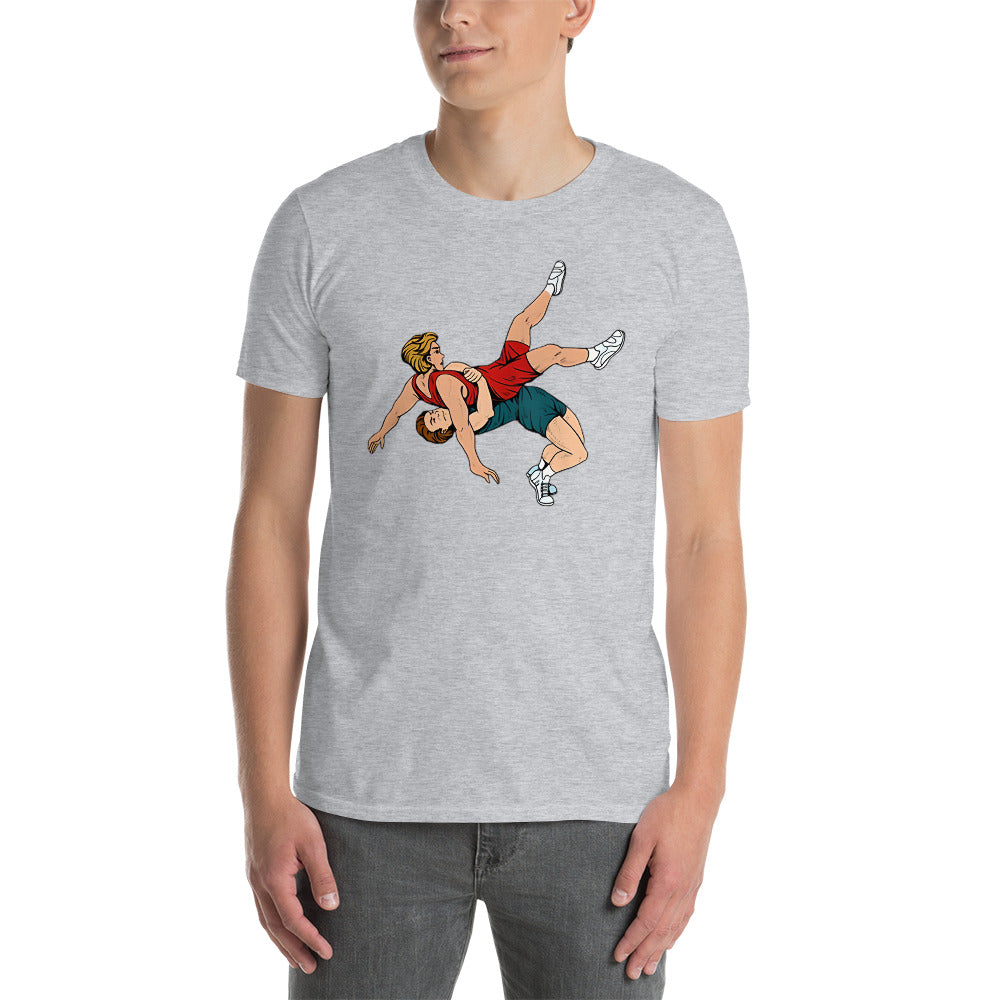 Short-Sleeve Unisex T-Shirt Whit Wrestlig Print